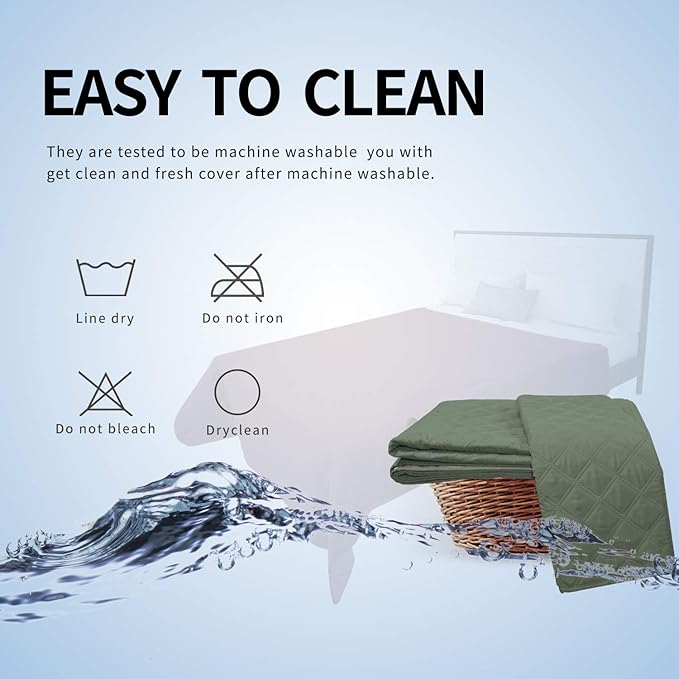 Easy-Going 100% Waterproof Dog Bed Cover, Non-Slip Pet Blanket for Furniture, Washable Couch Cover, Repleasement Sofa Cover (120X82 in,Greyish Green)