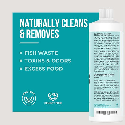 Aquarium Gravel Cleaner - Naturally Maintain a Healthier Tank, Reducing Fish Waste and Toxins (4 fl oz)