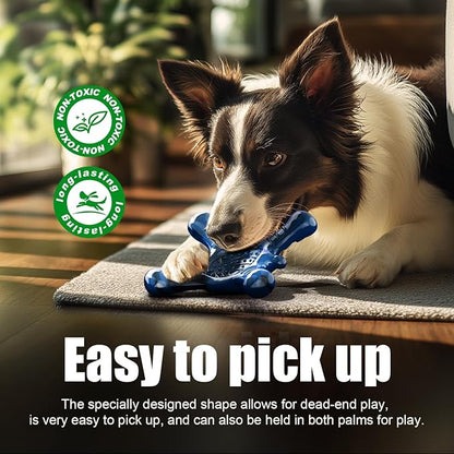 Dog Toys for Small Dogs, Nylon Indestructible Dog Toy for Small Dogs, Hedgehog Puppy Chew Toys with Bacon Flavor,Long Lasting, Puppy Teething Toys, Blue
