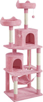 Topeakmart 70.5in Cat Tree, Cat Furniture with 2 Condos & 2 Foam-Padded Perches & Scratching Post & Fur Ball, Cat Tower for Indoor Cats