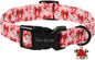 Unique Style Paws Christmas Dog Collar, Pink Dog Collar with Santa Claus Pattern, Lightweight & Adjustable Pet Collar with Plastic Buckle for Small, Medium, Large Boy Girl Dogs