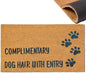 Assaoy COMPLIMENTARY Dog Hair with Entry Funny Door Mats Outside Coir Doormat for Home Entrance,Front Door mat,Indoor Entrance Embroidered Welcome Rubber Rugs Home Christmas Decor 30”x 18”