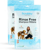 No Rinse Pet Wipes | Rinse Free Shampoo Mittens | Dogs & Cats | Bath Wipes - Bathing & Washing Pets, Hypoallergenic | No Rinse Wash Mitt | Grooming, Lather Wipe Dry - Pack of 10