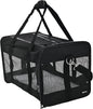 Amazon Basics Airline Approved Soft-Sided Mesh Pet Travel Carrier with Shoulder Strap, Removable Washable Fleece Pad, Top Opening, Ventilation for Dog, Cat, up to 22 pounds, 19.7Lx12Wx12H in., Black