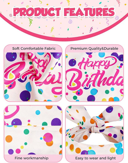 Luxury Double-Layer Dog Birthday Bandana – Handmade, Silk-Soft Polyester for All Dog Sizes | Birthday & Party Outfit | Gift-Ready Pet Accessory(Happy Birthday, Small)