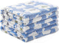 1 Pack 3 Blankets Super Soft Fluffy Premium Cute Elephant Pattern Pet Blanket Flannel Throw for Dog Puppy Cat Blue Small(23x16 inch)
