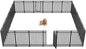 Metal Dog Fence Outdoor for Yard Indoor Dog Playpen 40" Height 24 Panels Portable Puppy Playpen Pet Kennel Crate for RV Camping(Black-Silver)