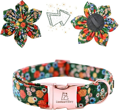 Lionheart Glory Cute Floral Pattern Pet Collar - Adjustable for X-Small Dogs