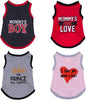 4 Pack Dog Shirts Summer Printed Puppy Clothes Novel Sleeveless Pet T Shirts Dog Clothes for Small Medium Dogs Cats Boy(XS)