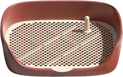 Dog Tray with Wall for Cats and Dogs, Elevated Pet Feeding Station, Wall-Mounted Pet Bowl Tray with Barrier, Multi-Level Pet Food Dispenser for Clean Feeding- Red L