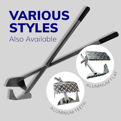 ActiveDogs Dog Poop Scooper Heavy Duty - Best Ever Dog Pooper Scooper with Teeth - Powder Coated Welded Aluminum Metal & Solid Bolt Pet Waste Removal Shovel, USA Made