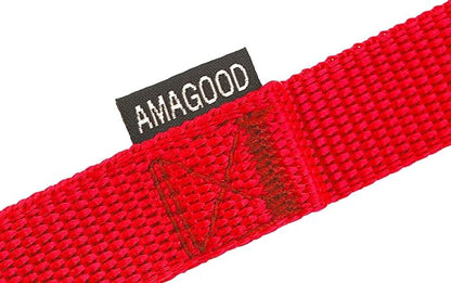 AMAGOOD Dog/Puppy Obedience Recall Training Agility Lead-15 ft 20 ft 30 ft 50 ft Long Leash-for Dog Training,Tie Out,Play,Safety,Camping (30Feet x 1Inch,Red)