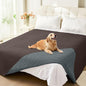 hyha Waterproof Dog Blanket, Soft Pet Bed Blankets, Waterproof Sofa Couch Cover for Dogs Washable, Reversible Pet Couch Covers for Sofa Furniture (82x102 Inch, Chocolate/Dark Grey)