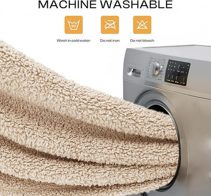 1 Pack 3 Calming Blankets Fluffy Premium Fleece Pet Blanket Soft Sherpa Throw for Dog Puppy Cat Beige/Black/Grey Large (41" x31'')