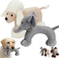 Linen Safari Companions, Squeaky Dog Chew Animals, with Durable Linen Material, Durable and Resistant to Chewing, for Relieve Dog's Boredom (Elephant+Sheep)