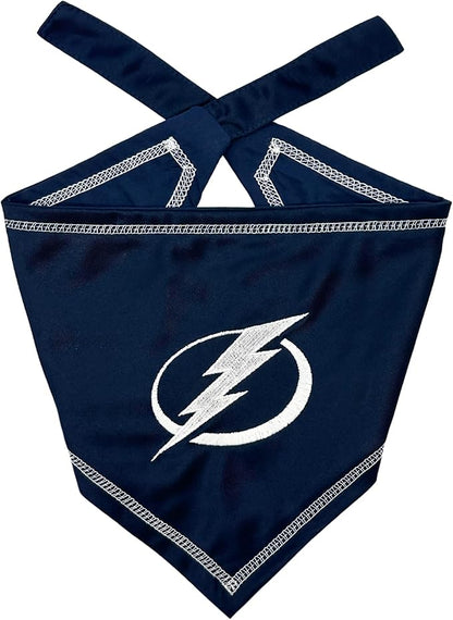 Pets First NHL Tampa Bay Lightning TIE Bandana, Size Large/X-Large. Dog Bandana Scarf Bib for Pet Cat Dog. The Ultimate Game-Day, Party Bandana
