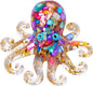 Octopus Decor Aquarium Decorative Resin Glass with Natural Crystal Stone Marine Animals Fish Tank Ornaments Statue Healing Home Decor Ladies Gift 3.93"
