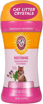 Arm & Hammer Restoring Cat Litter Box Deodorizing Crystals, Litter Deodorizer Additive to Help Absorb Odors and Restore Freshness Between Changes, Clary Sage & Mint Scent, 15 Oz