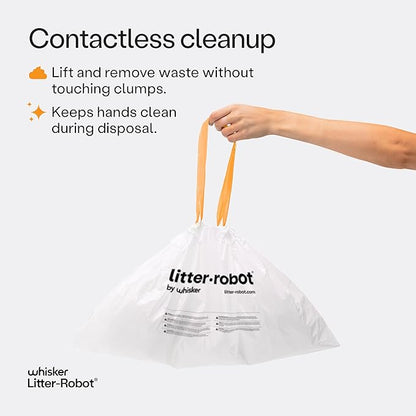 Litter-Robot Waste Drawer Liners by Whisker, 25 Pack - Litter Box Liners, Custom Fit for Litter-Robot, 9-11 Gallons of Capacity, Quick to Install and Easy to Empty