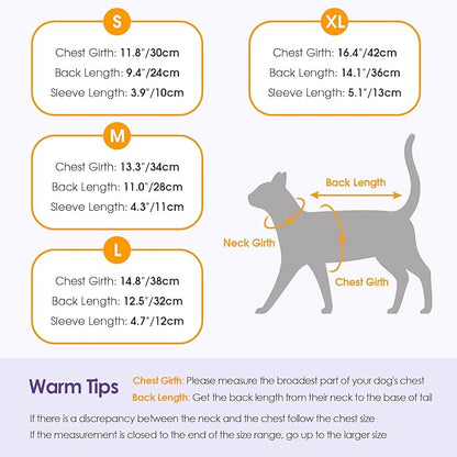 SUNFURA Hair Sticky Cat Clothes, Cat Sweater for Cats Only, 4-Legged Fleece Sweaters Kitten Pajamas Reduce Shedding Fur, Warm Pullover Shirts for Cats, Red M