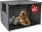 Explore Land Dog Crate Cover Heavy Duty Polyester Pet Kennel Sunshade Universal Fit for 24 inches Wire Cage (Grey)