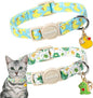 2 Pack Summer Duck Dinosaur Cat Collars Breakaway with Bell, DOGWONG Safety Buckle Duck Cat Collar for Girl Boy Cats，Adjustable 7-12 Inch
