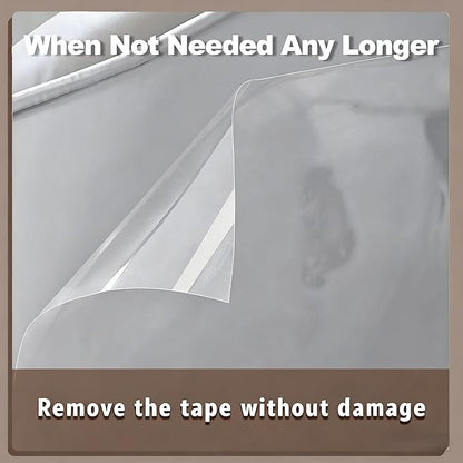 197"x12" Self-Adhesive Cat Scratch Protector Tape, Anti-Claw Couch Furniture Guard for Sofa Beds Doors Tables Walls, Clear Pet Scratch Deterrent