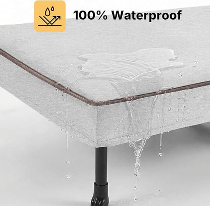 Veehoo Elevated Dog Bed with Waterproof Cushion Mat, Cooling Raised Dog Beds with Padded Top, Washable Outdoor Dog Bed, Orthopedic Pet Cot for Indoor & Outdoor, Medium Dog Bed 35.5" x 25", Dark Grey