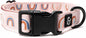 Lucy & Co. in The Clouds Dog Collar - Durable Lightweight Designer Collar for Pets - Adjustable Metal Safety Buckle - Pink Rainbows - Small