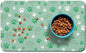 Dog Food Mat, Absorbent Water Bowl Mats Cat Pet Feeding Placemats Green 24 * 32 inch