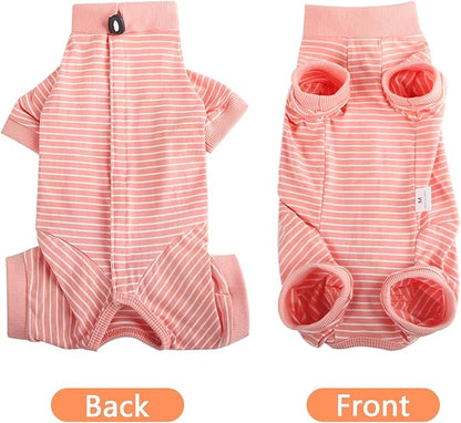 LIANZIMAU Cat Surgical Recovery Suit Professional for Male Female Dog Abdominal Wounds Cone E-Collar Alternative Anti-Licking Pet Surgical Recovery Pajama Suit Soft Fabric Onesie for Cats