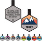 Silent Dog Tag Personalized with 5 Lines of Custom Deep Engraved Durable Soundless Silicone Pet ID Name Tag Hexagon Snow Mountain Girl