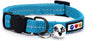 Pawtitas Recycled Teal Reflective Cat Collar – Eco-Friendly Breakaway Safety Buckle, Adjustable Kitten & Adult Collar with Removable Bell and High-Visibility Strap