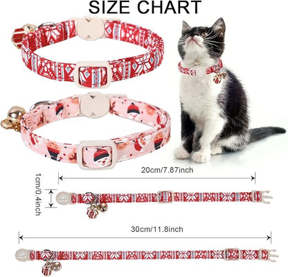 Halloween Cat Collar-2Pack Autumn Pumpkin Kitten Collars-Funny Halloween Ghost Breakaway Kitty Collars-Cute Ghost & Pumpkin Pendants,Fall Cat Collar with Bell, for Girl & Boy Cats
