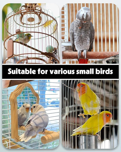 Pawfly 2 Pcs Bird Water Dispenser, Automatic Water Feeder, Plastic Cage Water Dispenser, White Parrot Waterer for Small Parakeet Cockatiel Budgie Lovebirds (Not Fit for Food Feeding)