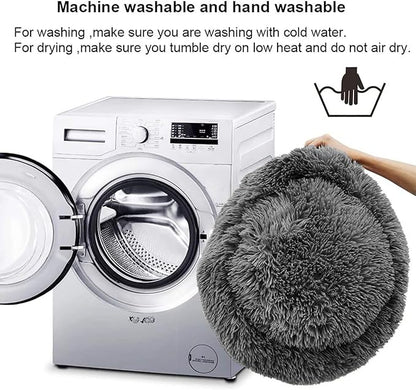 Nisrada Dog Bed for Small Medium Large Dogs, 30 inch Calming Dogs Bed, Washable-Round Cozy Soft Pet Bed for Puppy and Kitten with Slip-Resistant Bottom