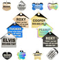 Engraved Dog Tags Personalized - Stainless Steel Engraved Dog Cat ID Tags Front & Back up to 8 Lines of Text Color Plating Gold, Rose Gold, Blue, Black, Nebula by PetANTastic