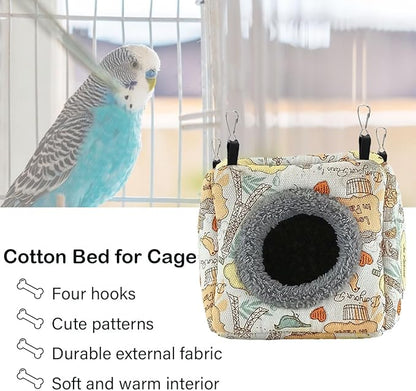 Bird Plush Nest Bed - Hanging Soft and Warm Hammock for Birds Parrot Parakeet Cockatiel Conure Hamster Rat Squirrels etc