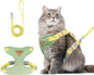 wanheart Cat Harness and Leash Set Escape-Proof Adjustable cat Leash and Harness Combo Suitable for All cat Breeds (Green, L)