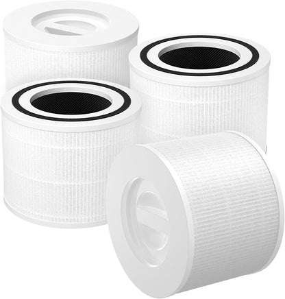 Core P350 Pet Care Replacement Filter for LEVOIT Core P350 Core 300 Air Purifier, 3-in-1 HEPA Filter Replacement, Part # Core P350-RF, 4 Pack