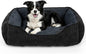 MIXJOY Large Dog Bed for Large Medium Small Dogs, Rectangle Washable Orthopedic Dog Bed, Soft Calming Sleeping Puppy Bed Durable Pet Cuddler with Anti-Slip Bottom L(30"x24"x9")
