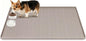 Lanstics Dog Food Mat, 42" x29" Large Silicone Mat Dog Feeding Mat with Raised Edge Non-Slip Pet Feeding Mat for Food and Water Bowl, Easy to Clean, Floor Protection (Beige)