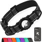 Joytale Airtag Dog Collar, Reflective Pet Collar with Waterproof AirTag Holder, Dual D-Rings, Soft Padded Adjustable for Small Dogs, Black, S