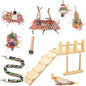 Morezi Bird Swing for cage Parakeet Parrot Swing Wood Ladder Toy Accessories Play Gym Budgie Perch Hammock Budgerigar Conure Cockatiel mynah Finches Toys for Small Medium Breeds