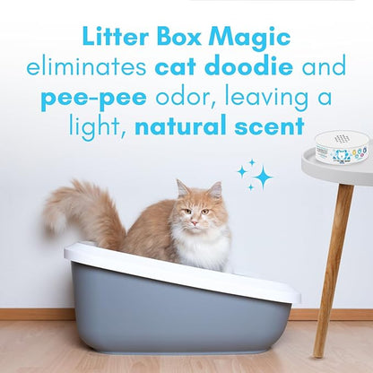 Cat Litter Deodorizer Jar (1 Fresh Scent and 1 Fragrance Free, 16 Oz, Pack of 2) - Cat Litter Odor Absorber Gel - Litter Box Pet Air Freshener - Litter Odor Eliminator to Freshen Air