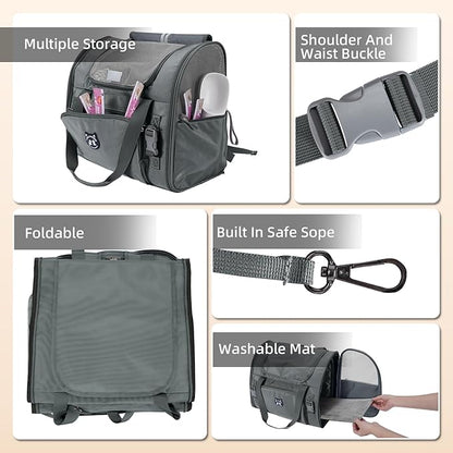 Lollimeow Expandable Cat Carrier Backpack for Large Cats - Airline Approved Pet Carrier Backpack for Small Dogs, Hiking & Travel, Waterproof with Breathable Mesh, 14lbs Capacity (Dark Grey, Standard)