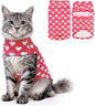 EXPAWLORER Cat Valentines Outfit Sweater - Valentine's Day Sweater for Cats Only Warm Kitten Clothes, Pet Coat Pullover Design, Fleece Sweatshirt Clothing Also for Puppy Small Dogs, Pink Heart S