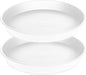2 Pack of 20 21 inch Plant Saucer Round, Deep Plant Saucers for Pots, Heavy Duty Plastic Plant Drip Tray for Indoors Outdoor, Bird Bath Bowls, Plant Trays for Planter 19-22" (21 inch, White)