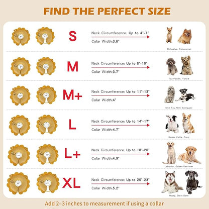 IEUUMLER Inflatable Recovery Dog Collar, Protective Donut Cone, Adjustable Soft Collar for Dog and Cat After Surgery Prevent from Biting & Scratching EU002 - Vampire M