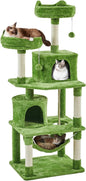 Yaheetech 62.5inches Cat Tree Cat Tower Kitten Condo with Platform & Hammock, Scratching Posts for Kittens Pet Play House with Plush Perch for Indoor Activity Relaxing, Green